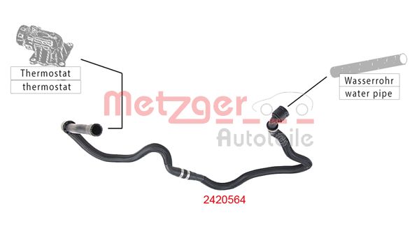 METZGER 2420564 GREENPARTS Kühlerschlauch